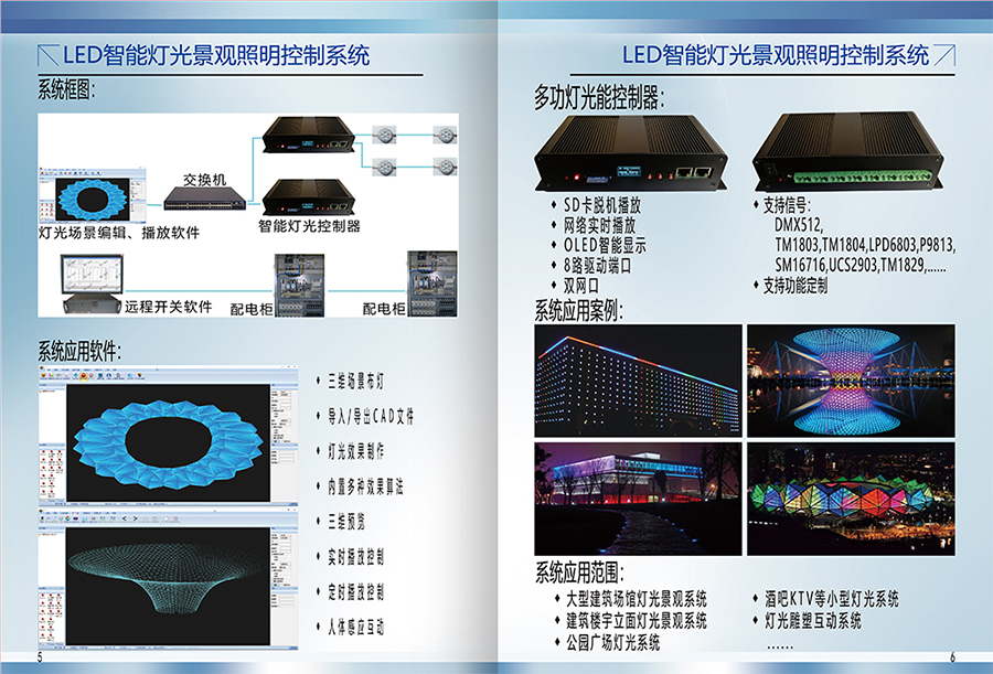 青岛抱一智能LED智能灯光景观照明控制系统